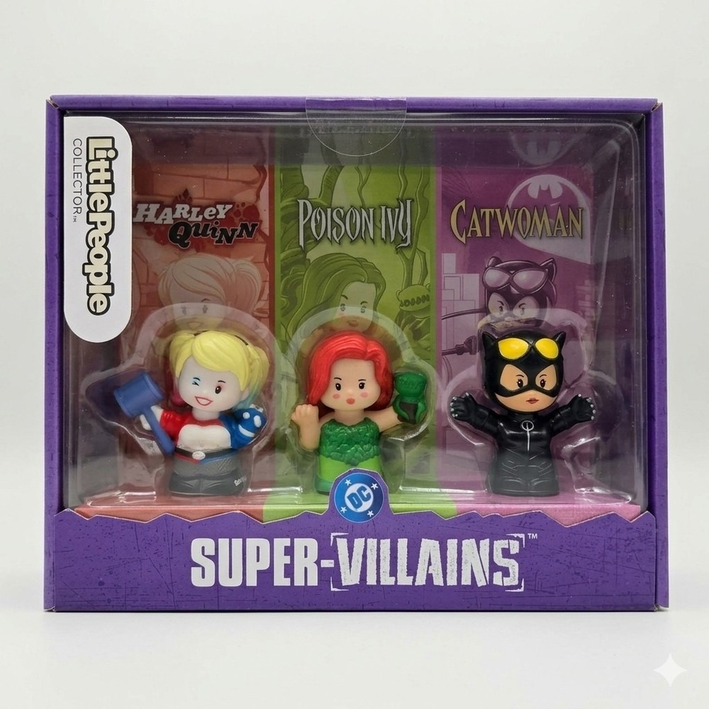 Fisher-Price Little People Collector DC Super-Villains Harley Quinn Ivy Catwoman